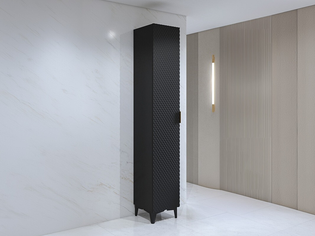 Pastatoma vonios spintelė Liretu 100 (Juoda)