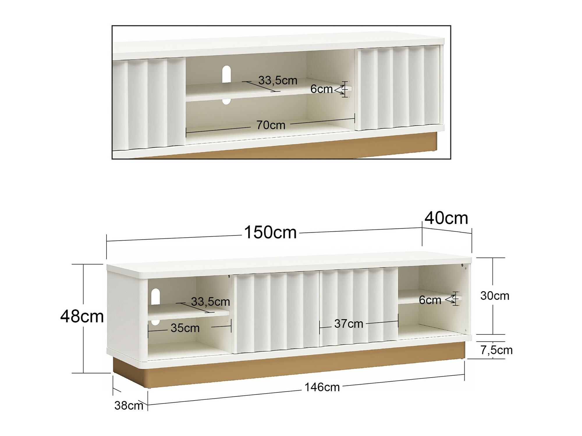 TV staliukas CosmoLiving by Cosmopolitan 163