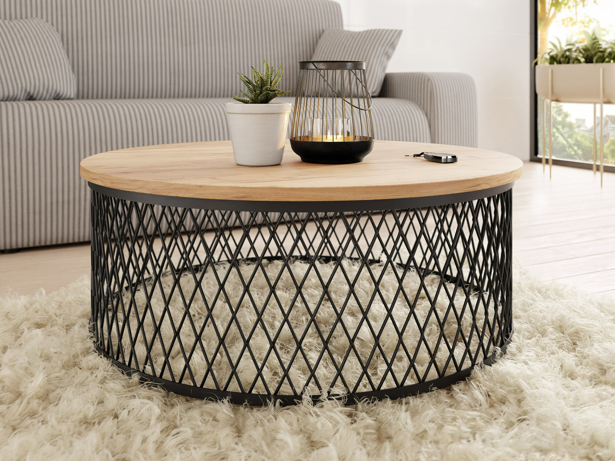 Žurnalinis staliukas Oswego 128 (Craft auksinis ąžuolas)