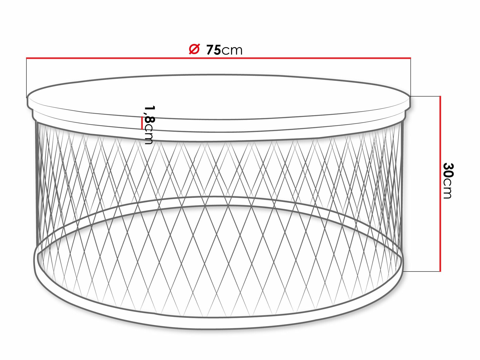 Žurnalinis staliukas Oswego 128 (Juoda)