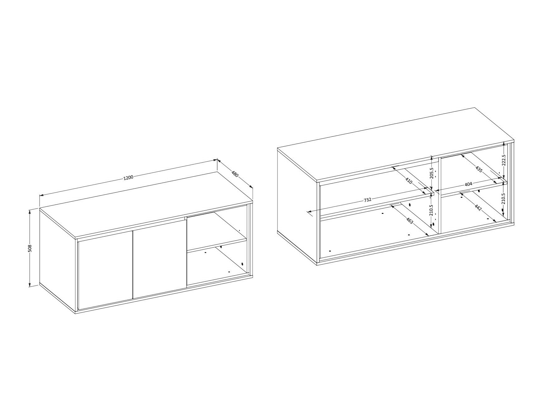 Pakabinama vonios spintelė Tecavu 104 (Blizgi balta + Balta)