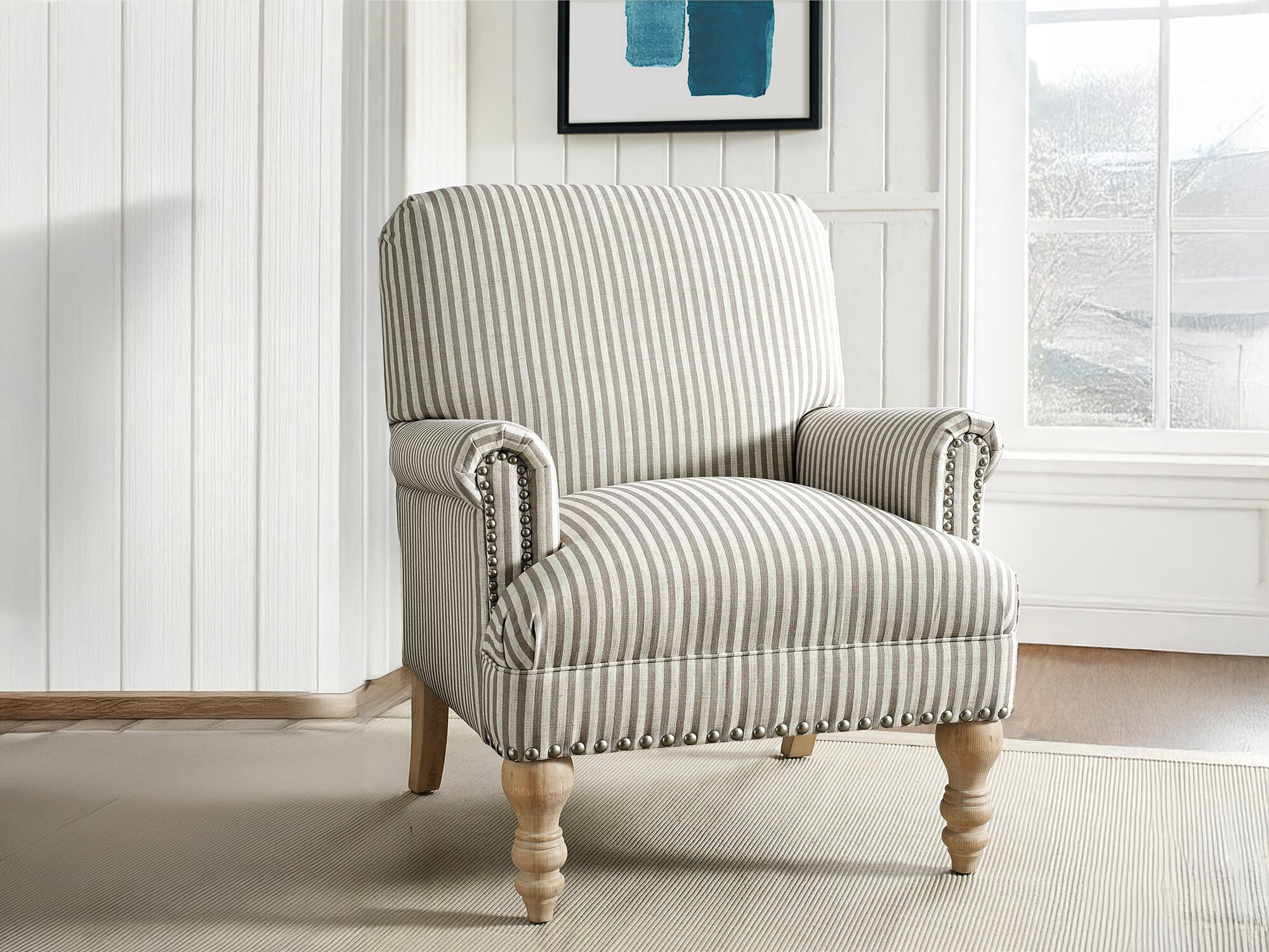 Fotelis Tulsa 466 (Balta + Smėlinė)