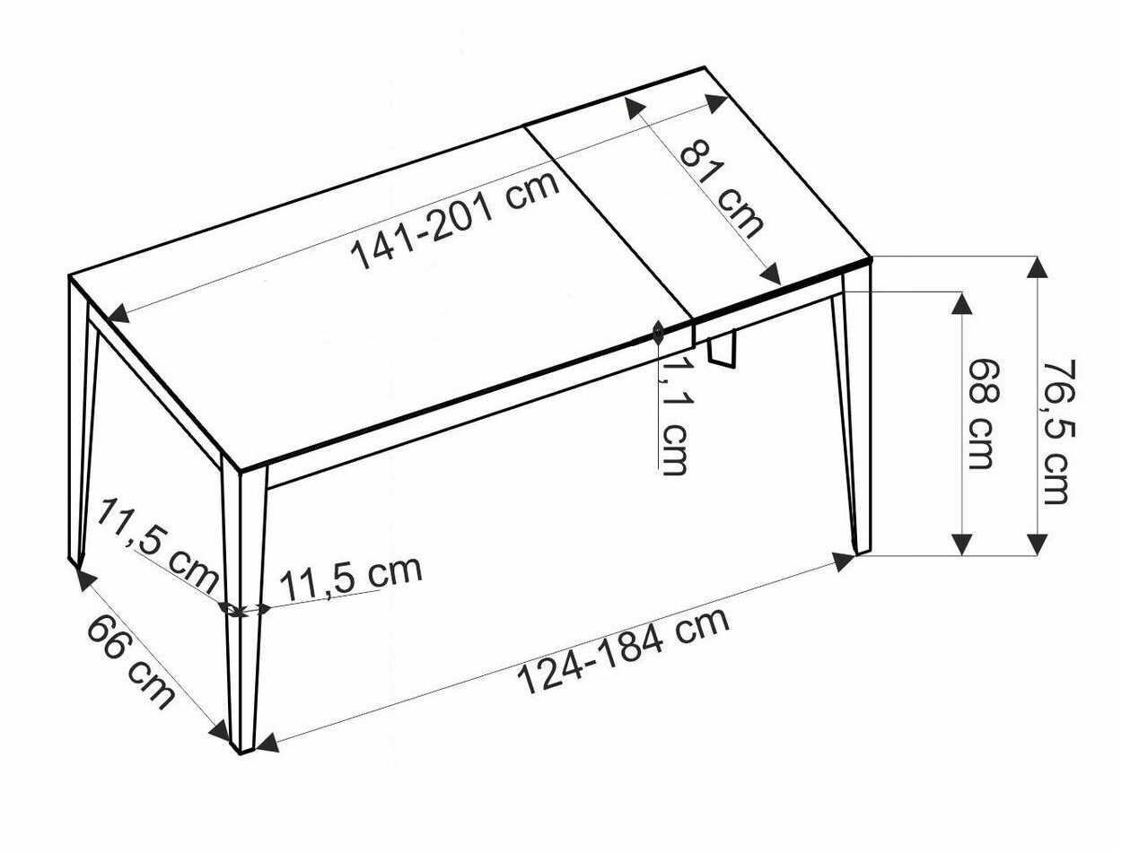 Stalas Houston 2157 (Pilkas marmuras)
