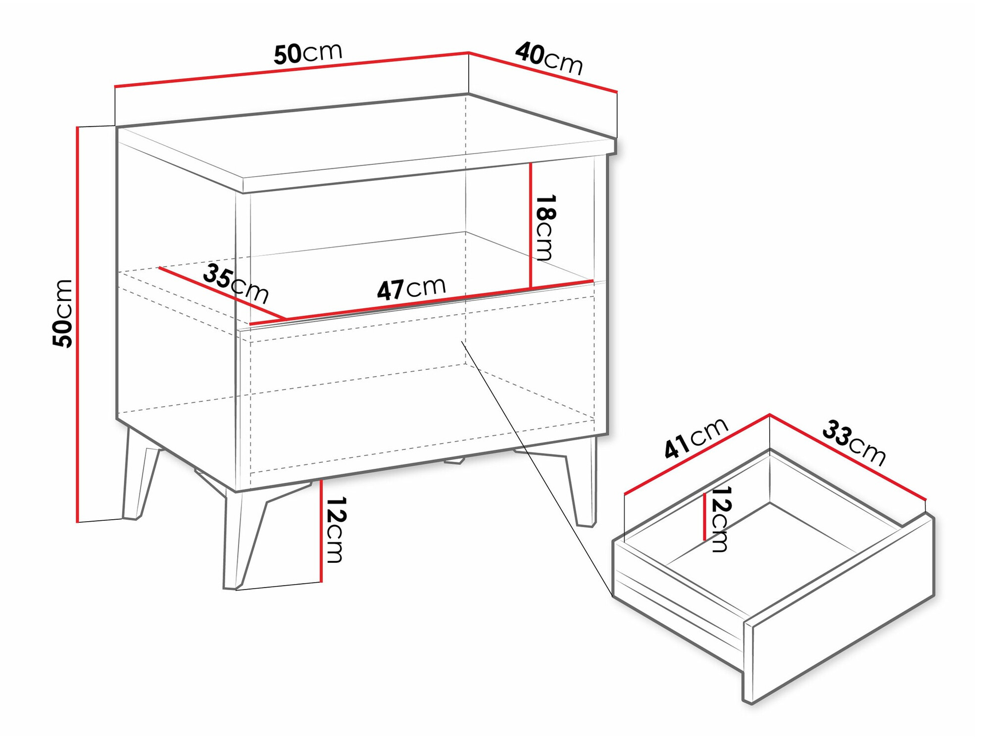 Naktinis staliukas Comfivo Arbutus (Smėlinė + Blizgi smėlinė)