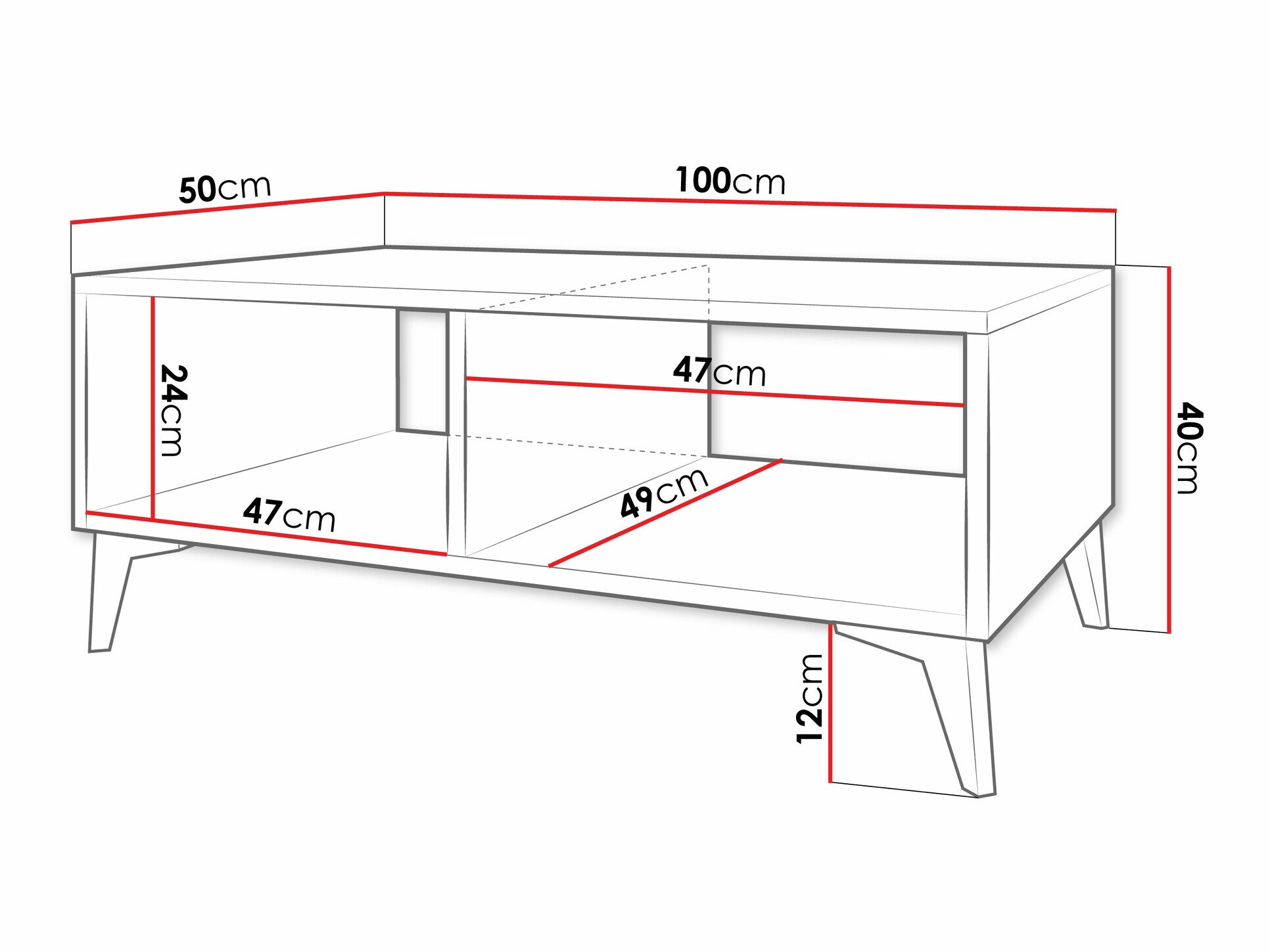 Žurnalinis staliukas Comfivo 492 (Balta)