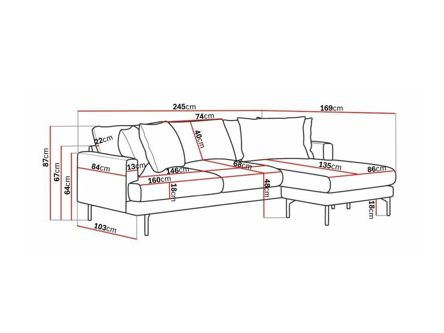Minkštas kampas Ophliva 107