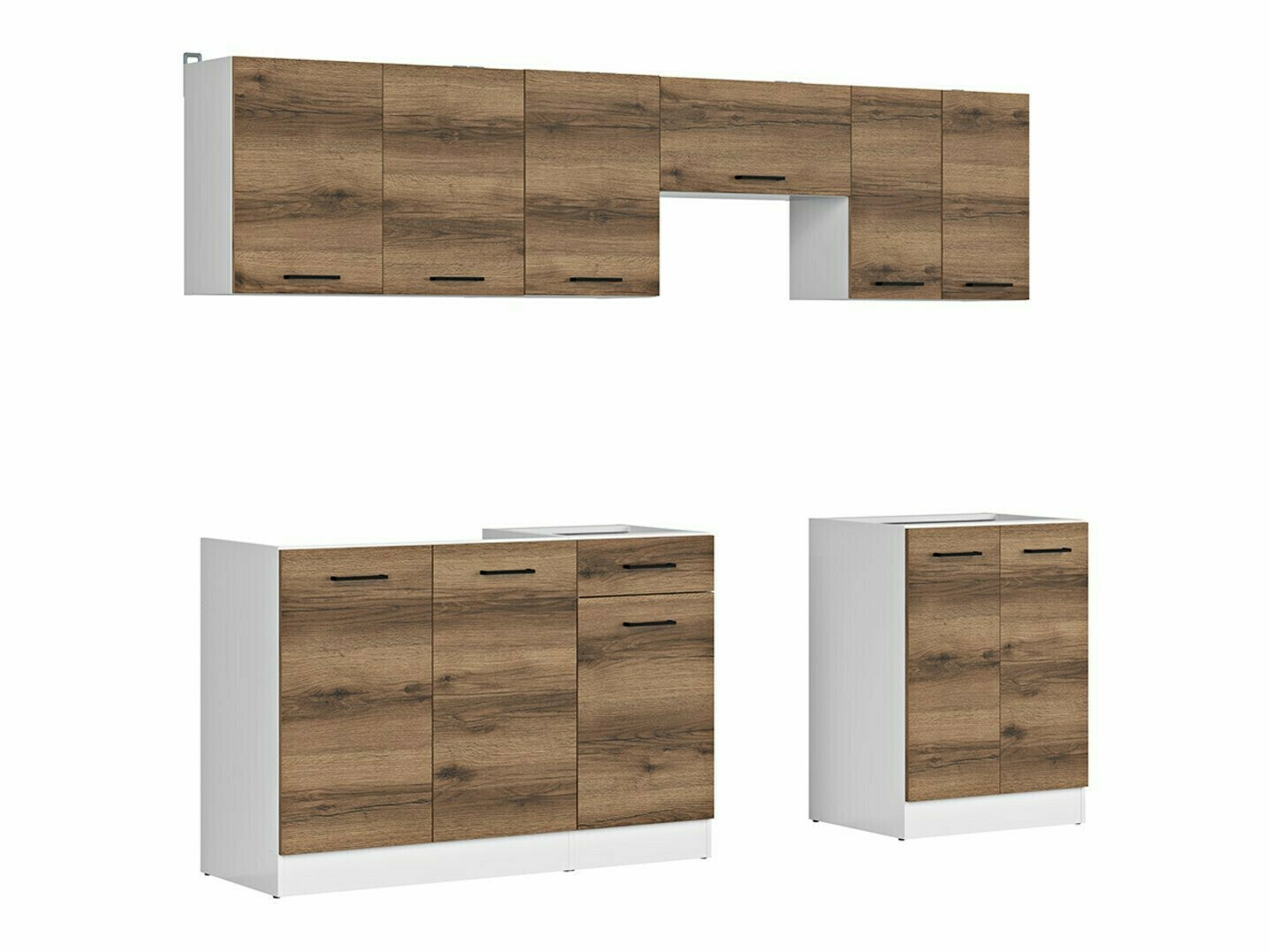 Virtuvės komplektas Boston 498 (Tamsus Delano ąžuolas)