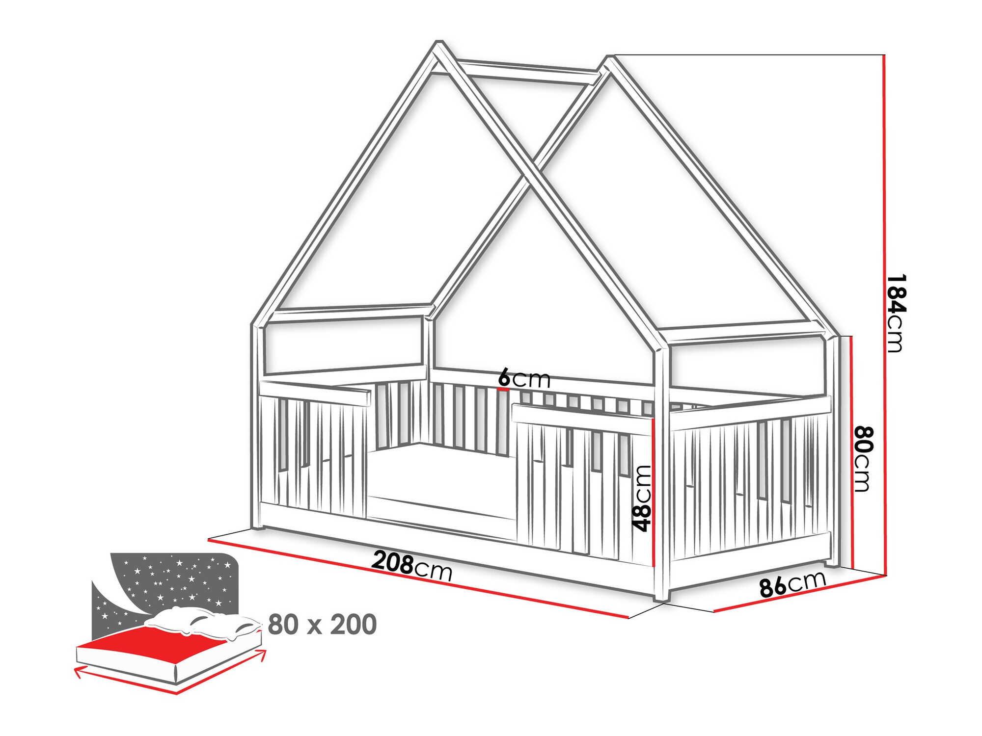 Lova Vista 114 (Balta)
