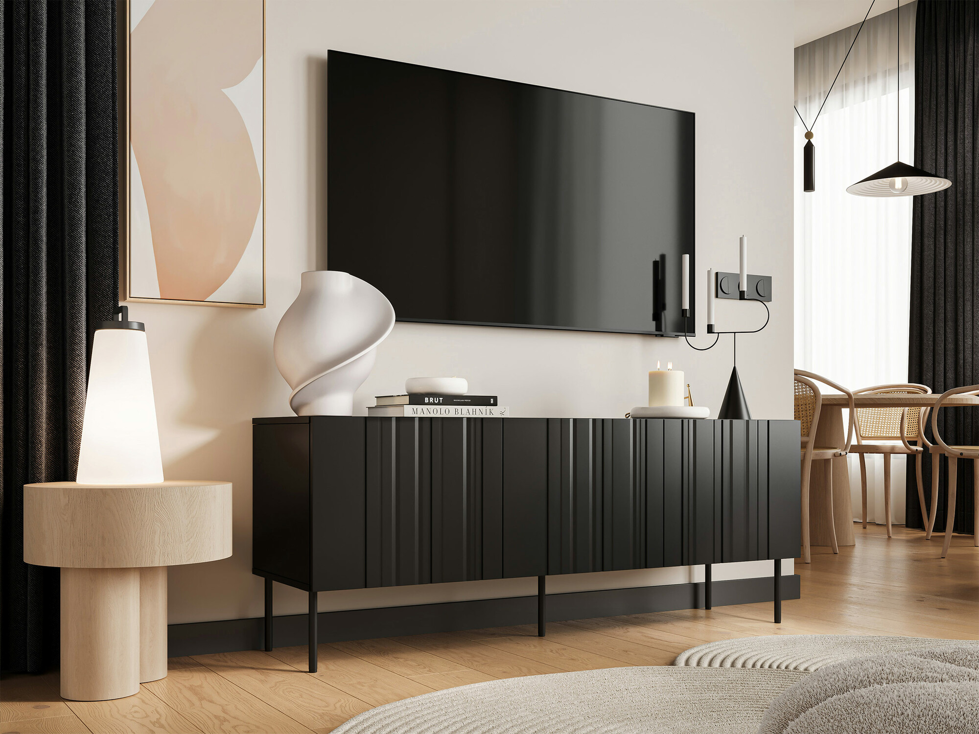 TV staliukas Evavese 102 (Juoda)