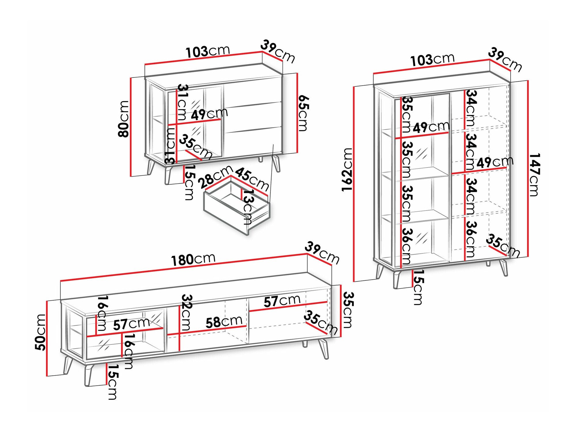 Svetainės komplektas Argentas