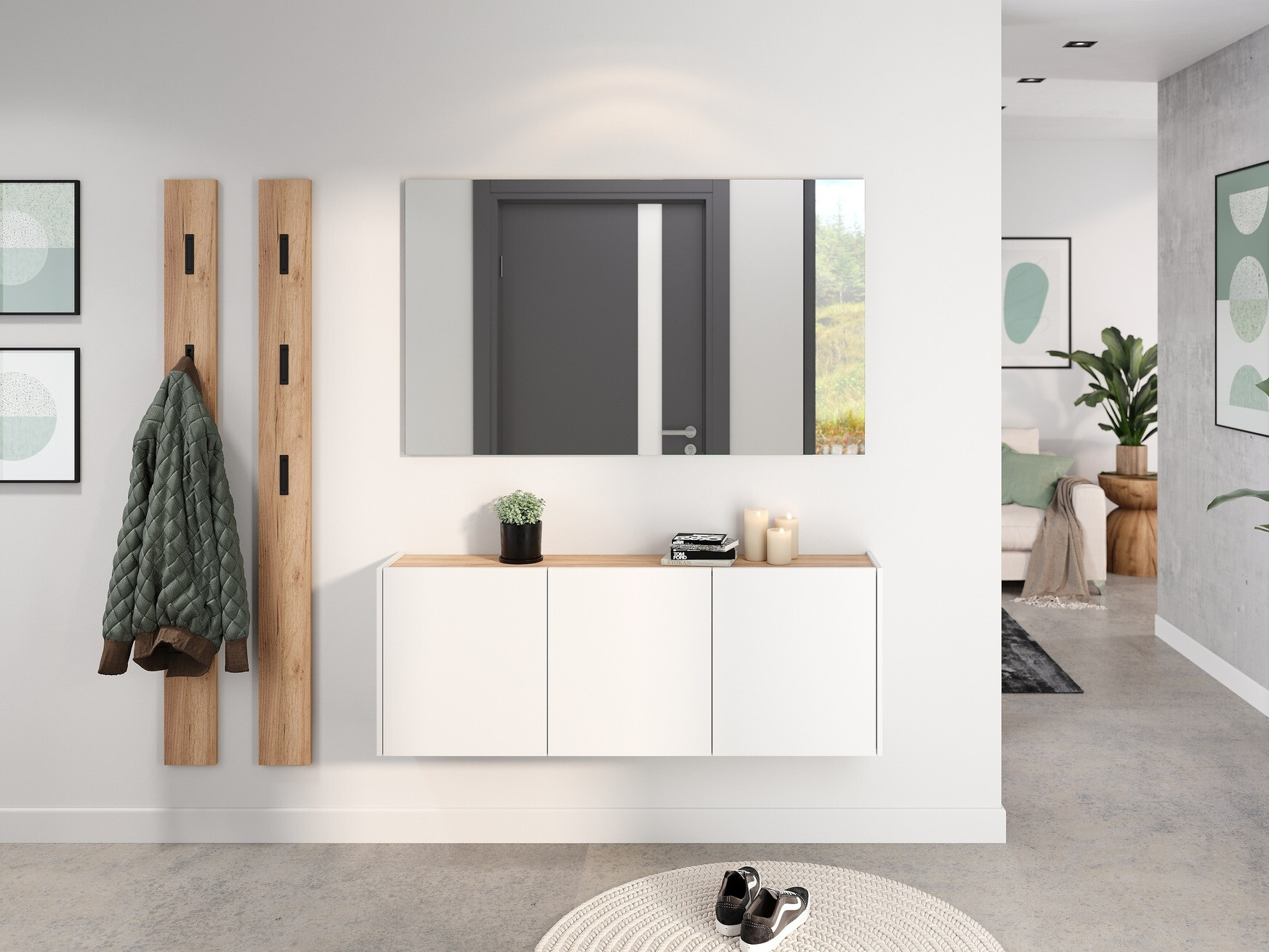 Batų lentyna Sacramento 433 (Balta)