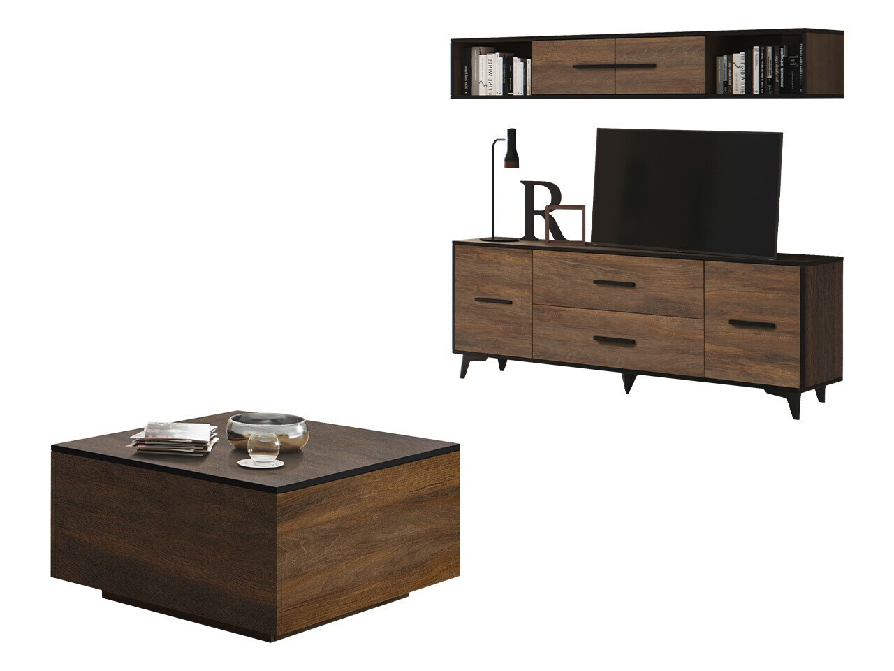 Svetainės komplektas Avimora 116 (Graikinis riešutas)