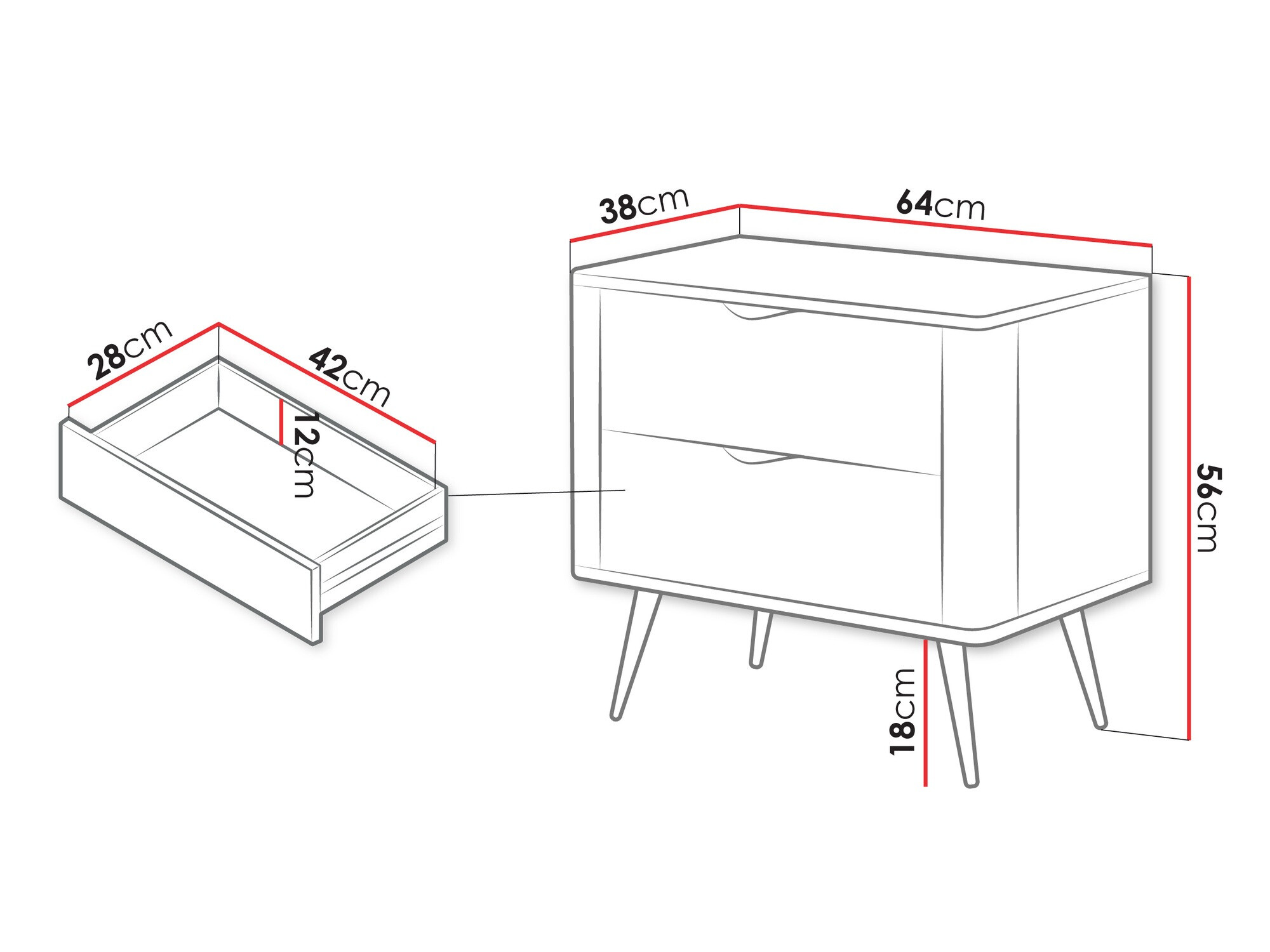 Naktinis staliukas Versoe 106 (Smėlinė)