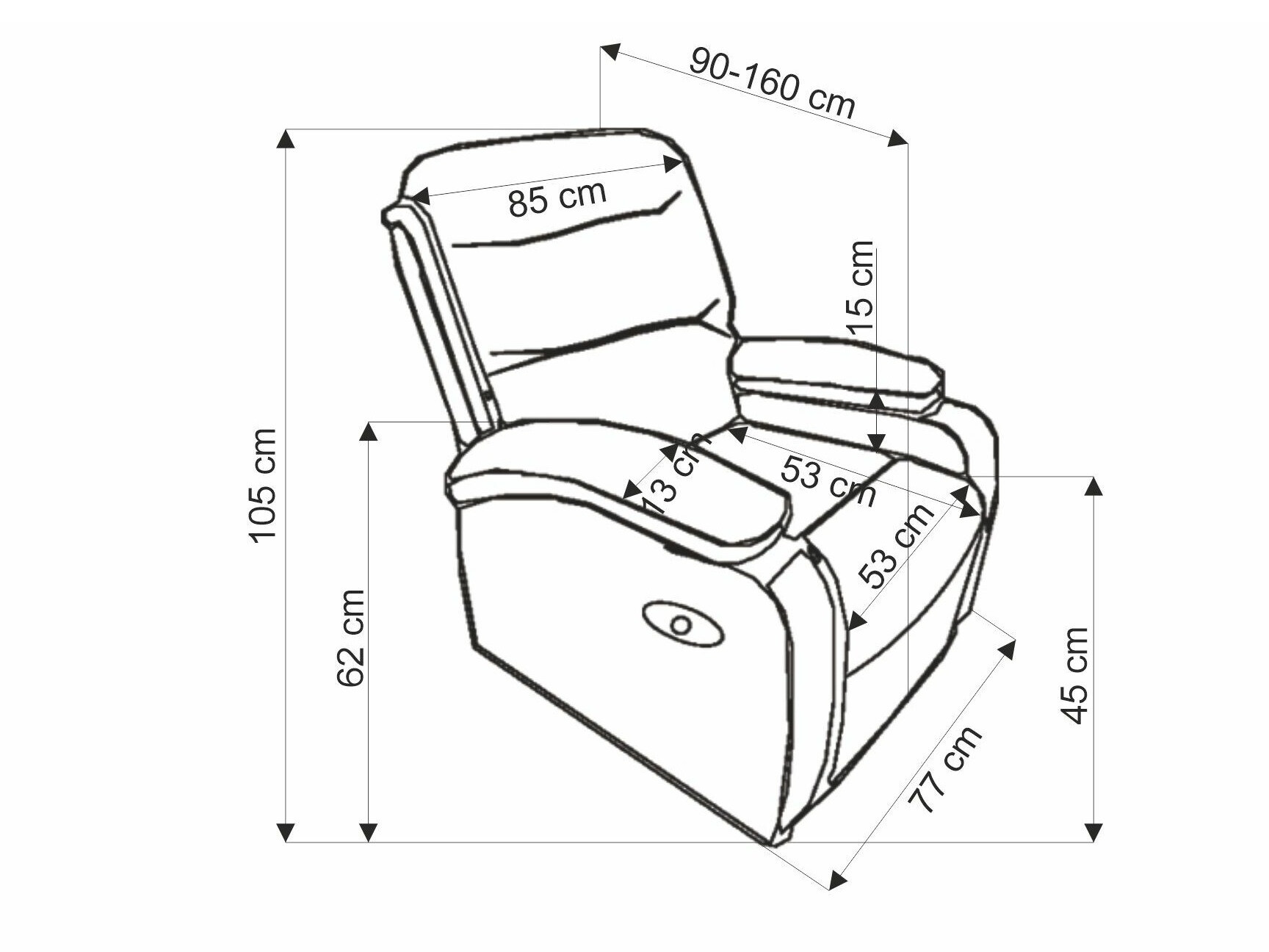 Fotelis reglaineris Houston 1856 (Žalia)