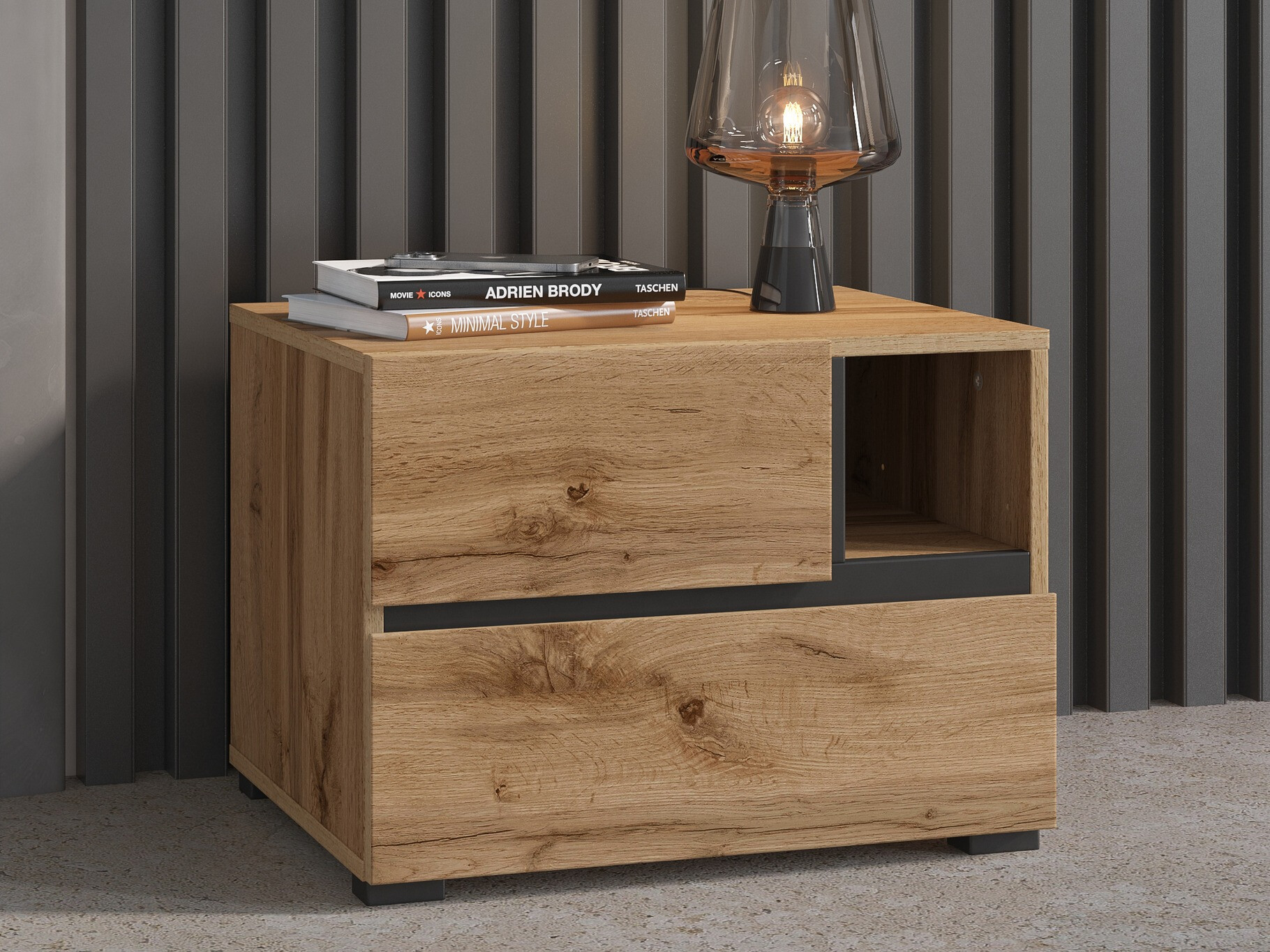 Naktinis staliukas Alfere 120 (Votan ąžuolas)