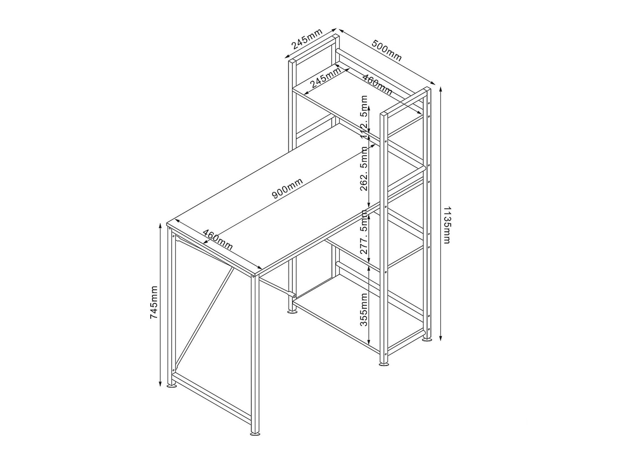 Darbo stalas Detroit 527