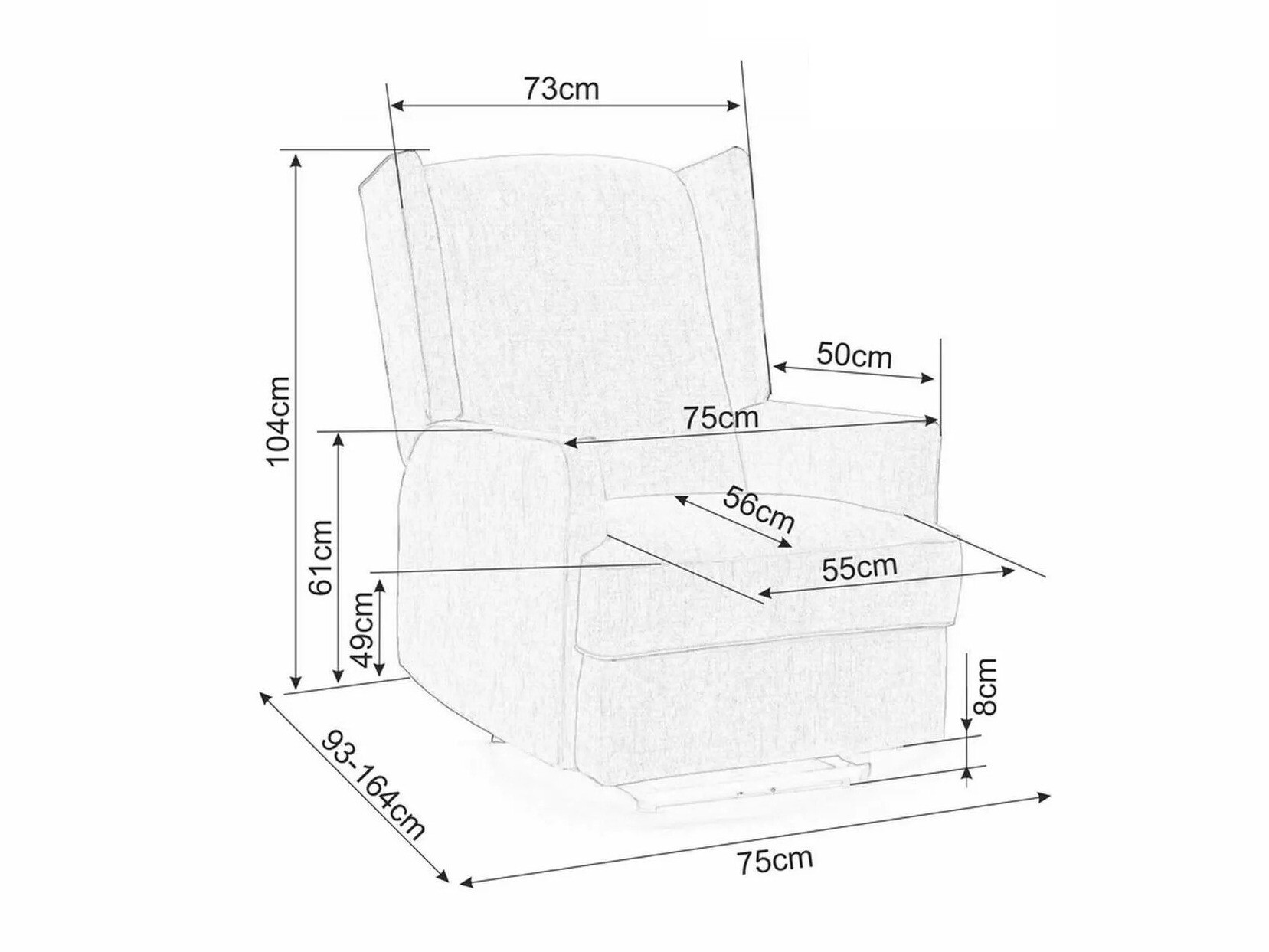 Fotelis reglaineris Detroit 543