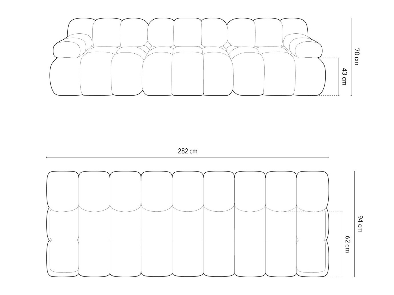 Modulinė sofa Caltenu 107 (Sonic 19)