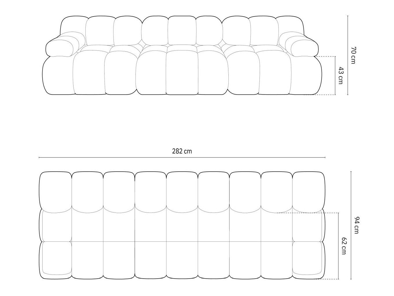 Modulinė sofa Caltenu 107 (Sonic 40)