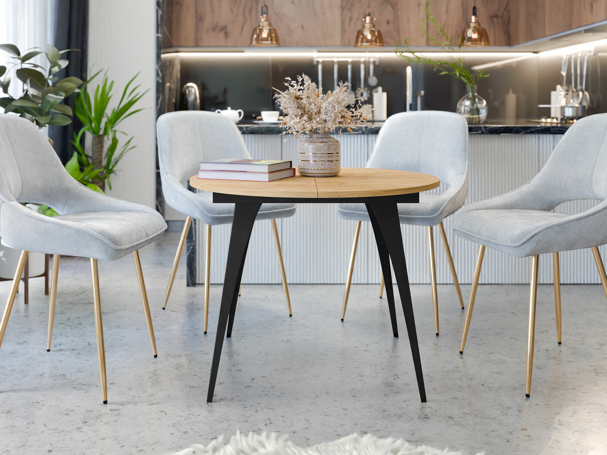 Stalas Oswego 132 (Craft auksinis ąžuolas)