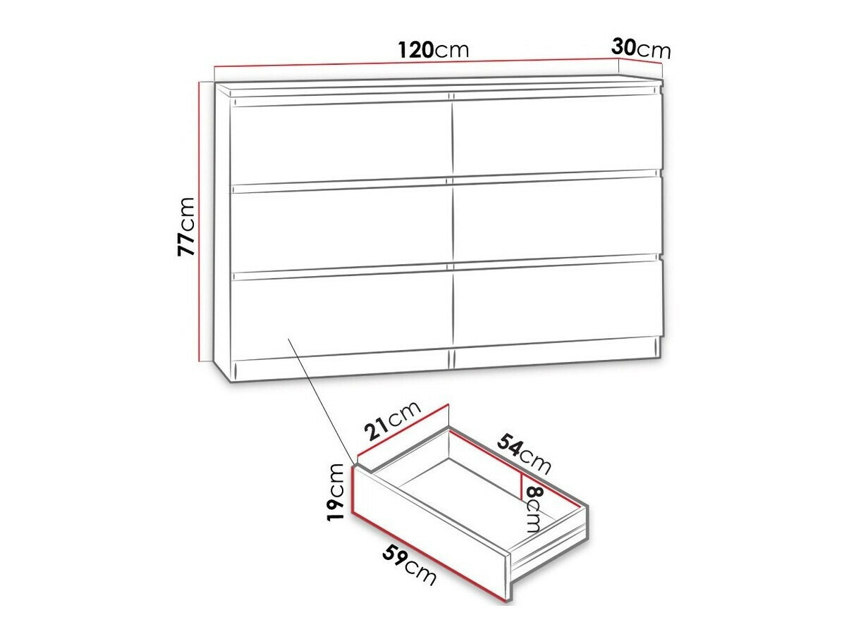 Komoda Comfivo Structor V (Balta)