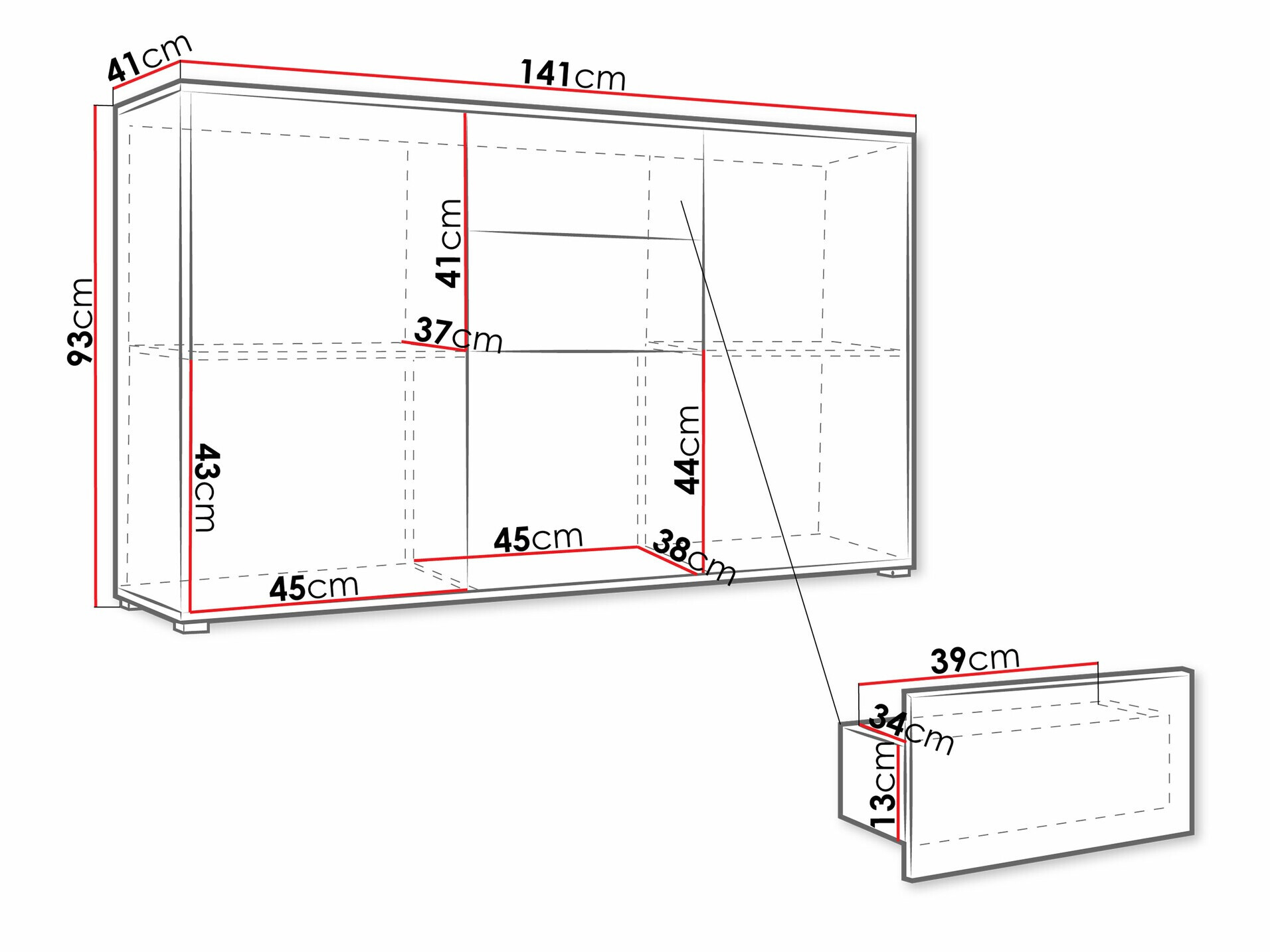 Komoda Comfivo Tutela (Balta)