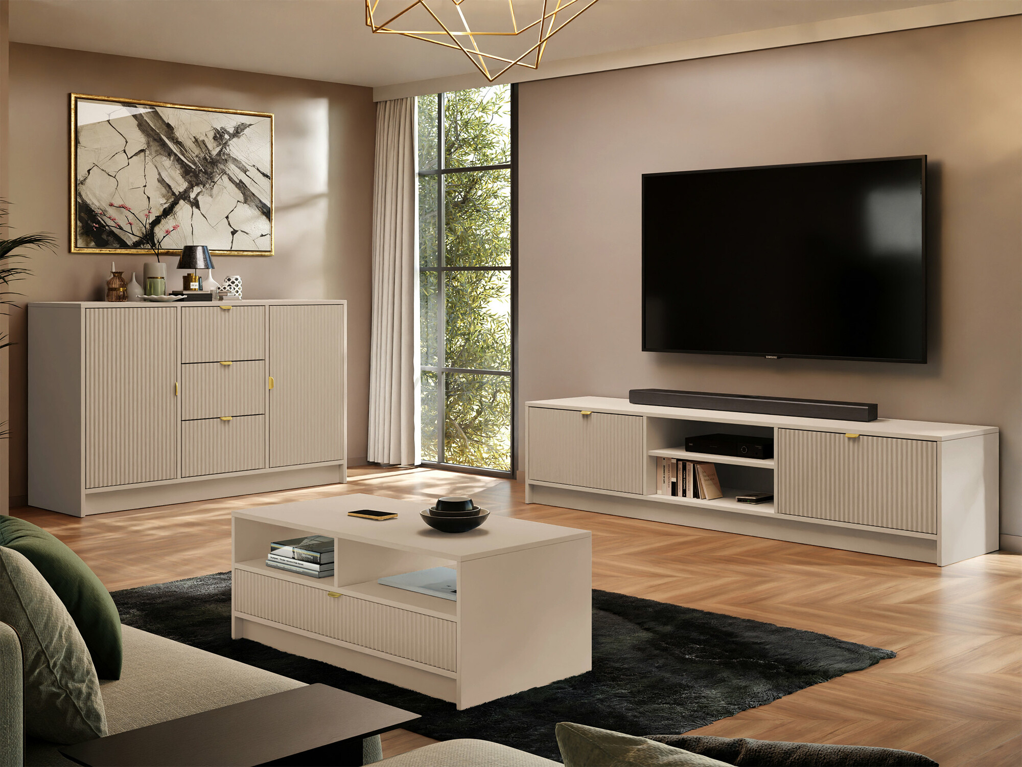 Komoda Comfivo Larmire 101 (Smėlinė)