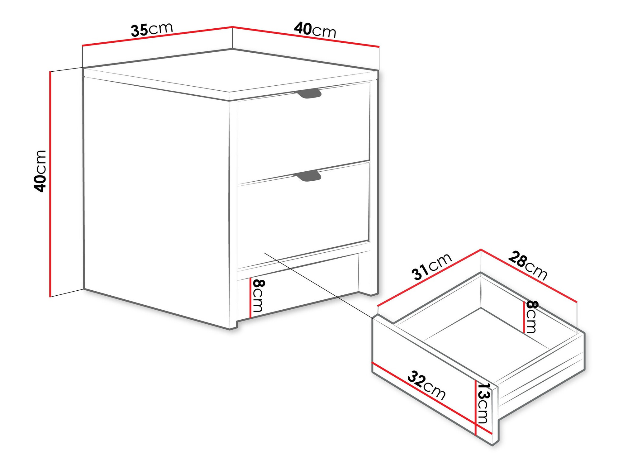 Naktinis staliukas Comfivo Papilio (Smėlinė)