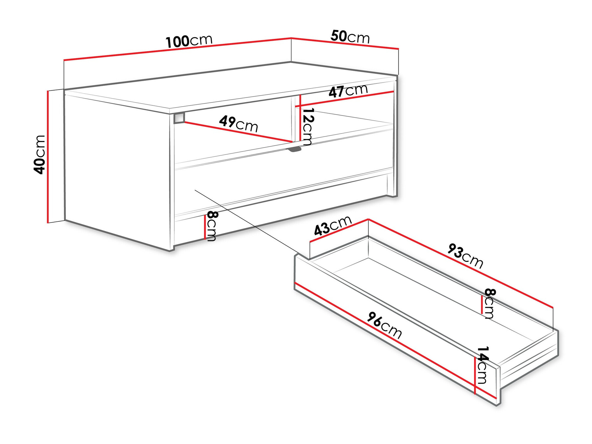Žurnalinis staliukas Comfivo Larmire 105 (Smėlinė)