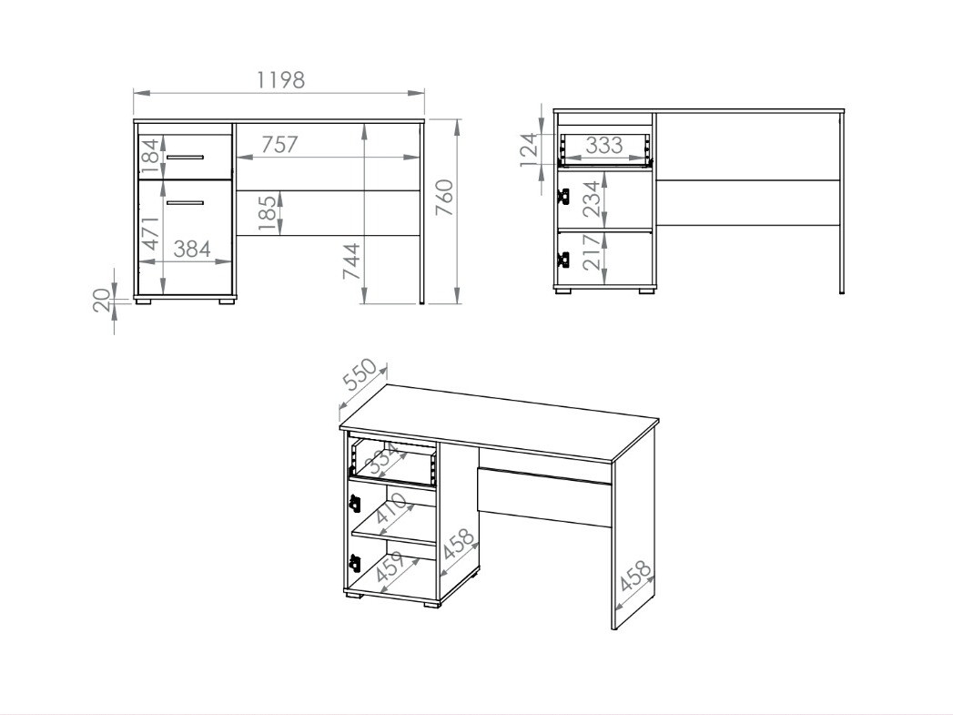 Darbo stalas Calvere 107