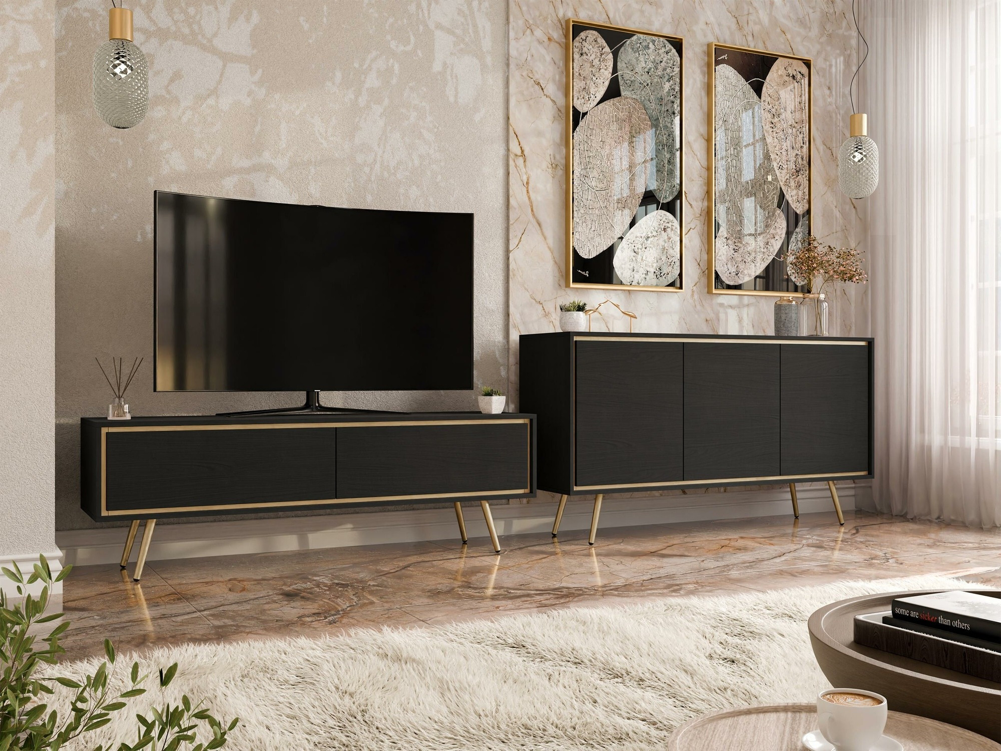 Svetainės komplektas Providence 192 (Grafitas)