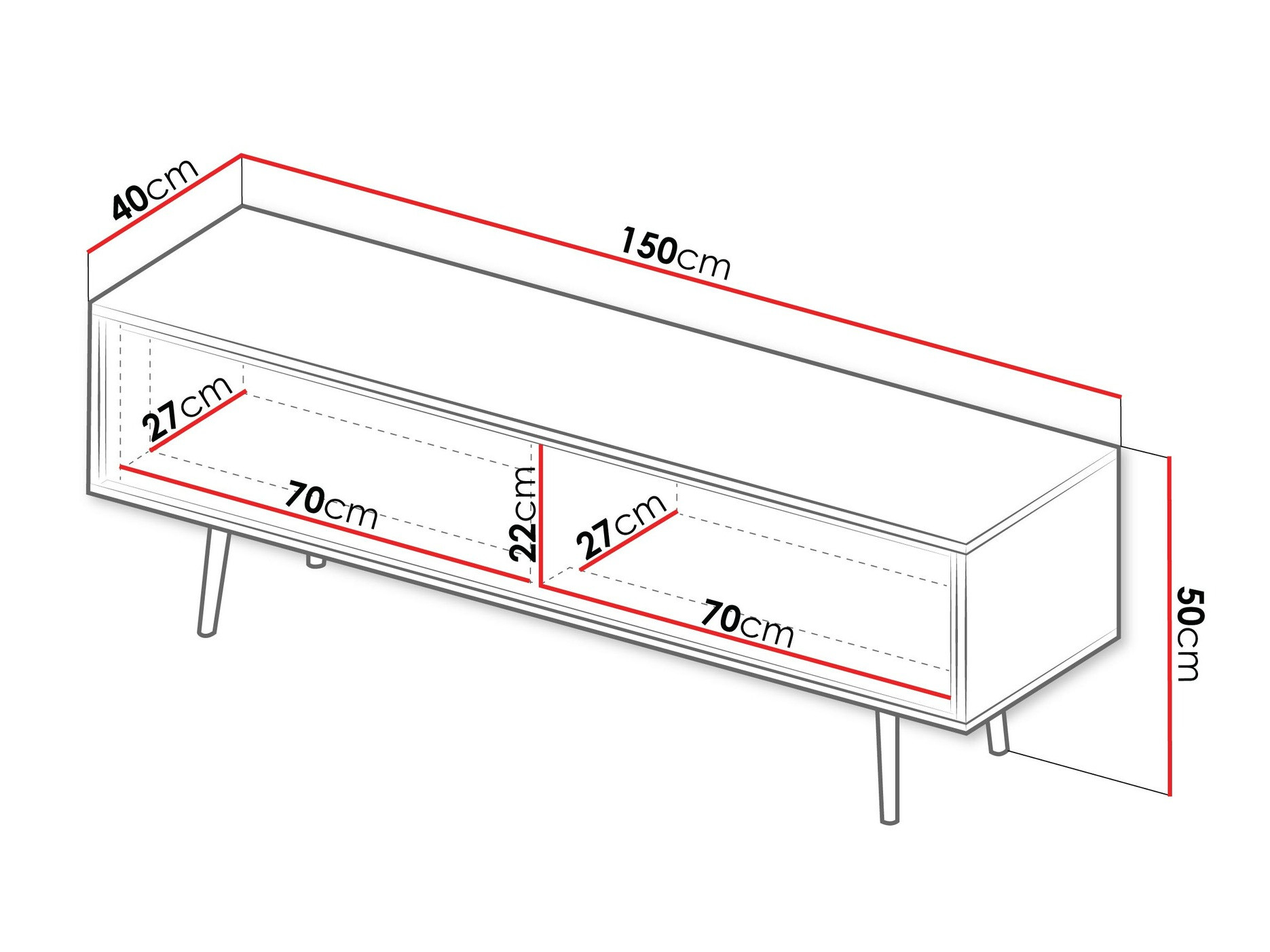 TV staliukas Providence 191 (Grafitas)