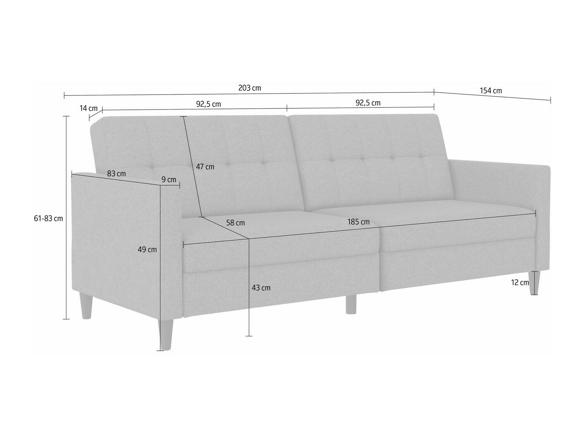 Sofa lova Tulsa 626 (Kreminė)
