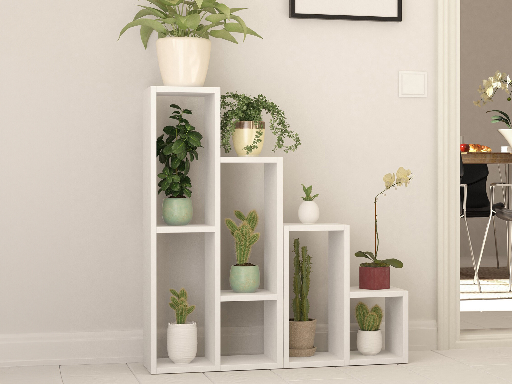 Lentynų komplektas Kailua 1091 (Balta)