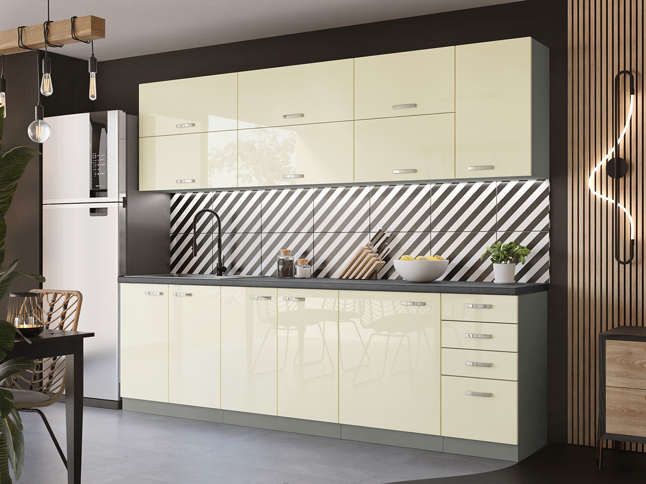 Modulinis virtuvės komplektas Multi Cream 123