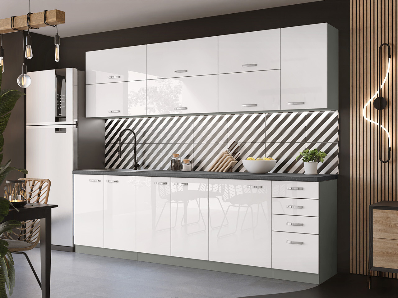 Modulinis virtuvės komplektas Multi White 123