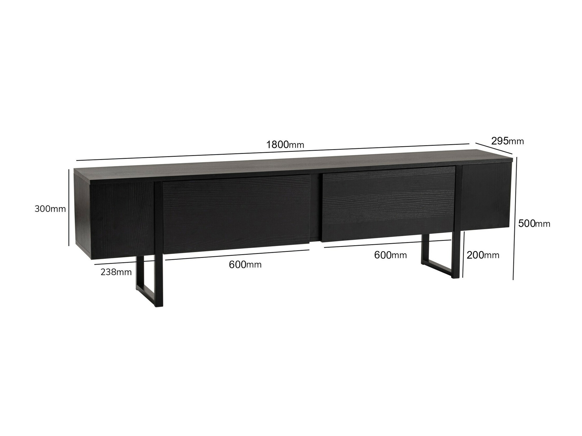 TV staliukas Novato 105 (Juoda)