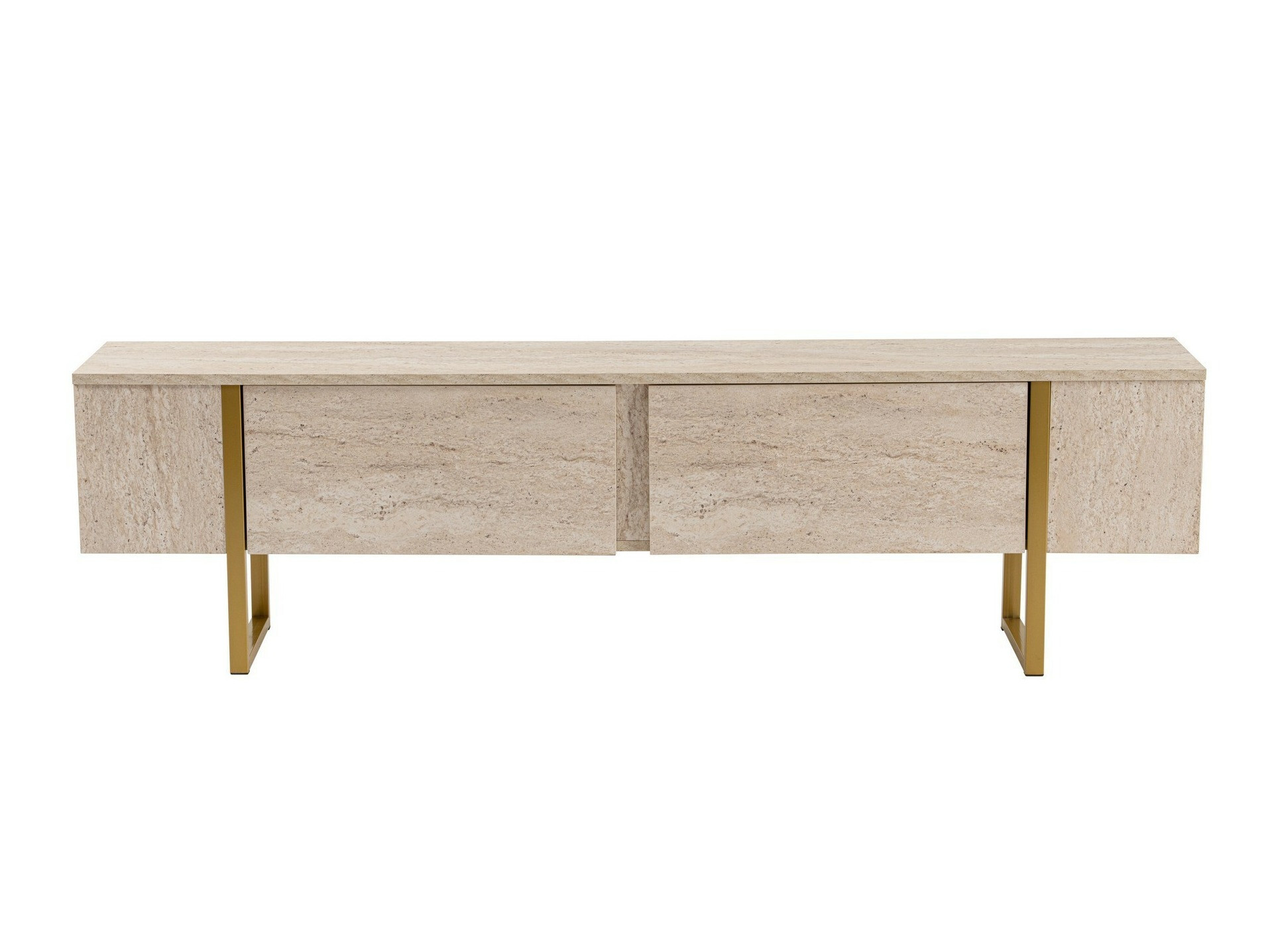 TV staliukas Novato 105 (Šviesi Travertine + Auksinė)
