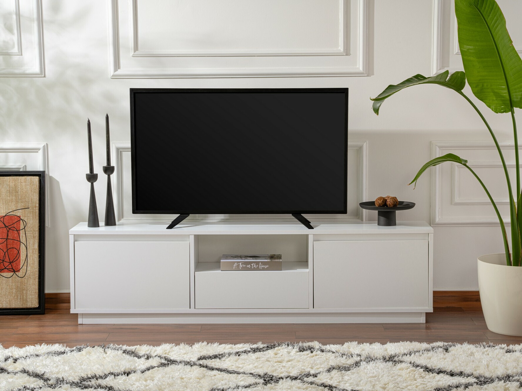 TV staliukas Novato 106 (Balta)