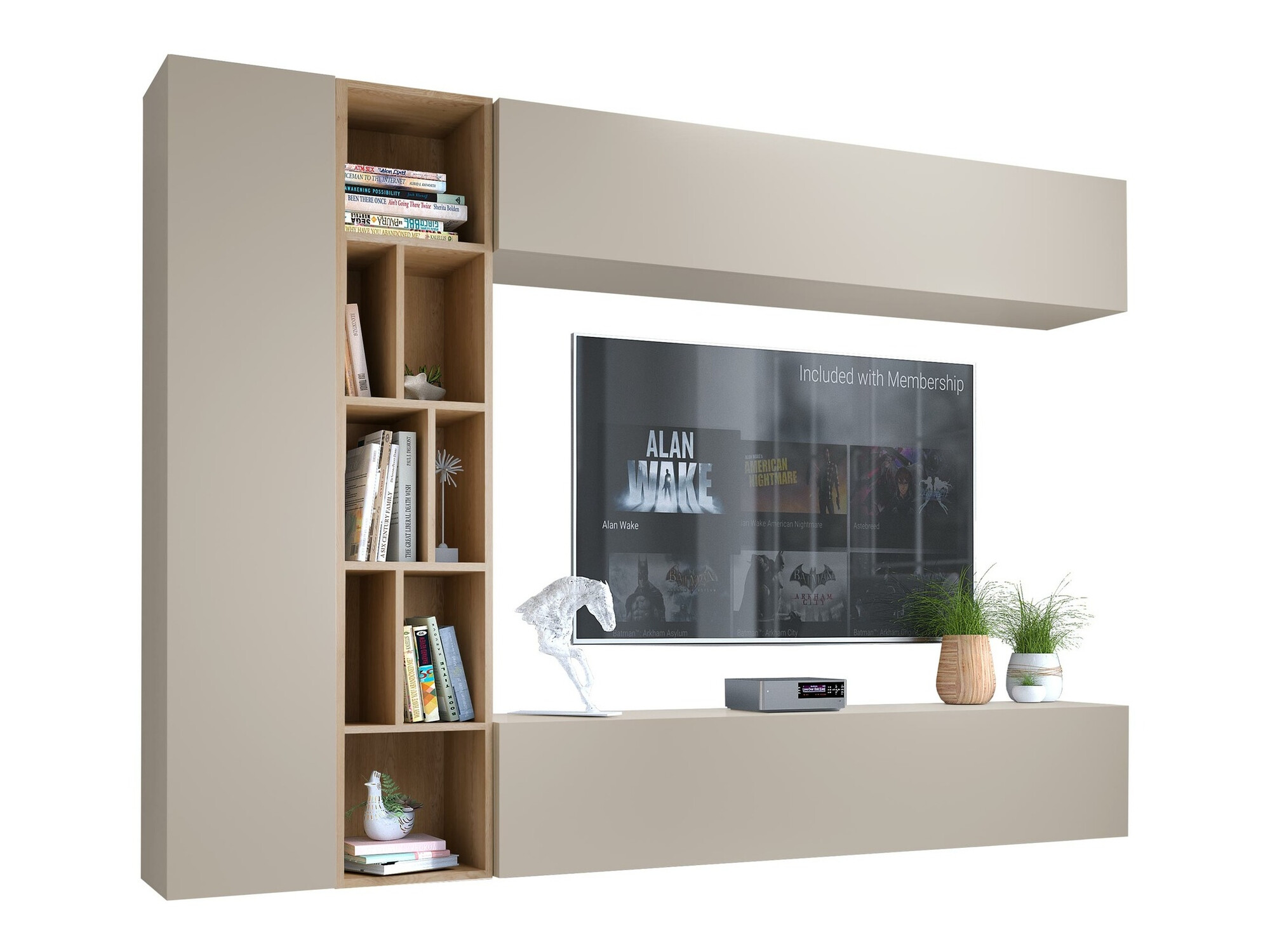 Svetainės komplektas Comfivo Natura (Kašmyras + Artisan ąžuolas)