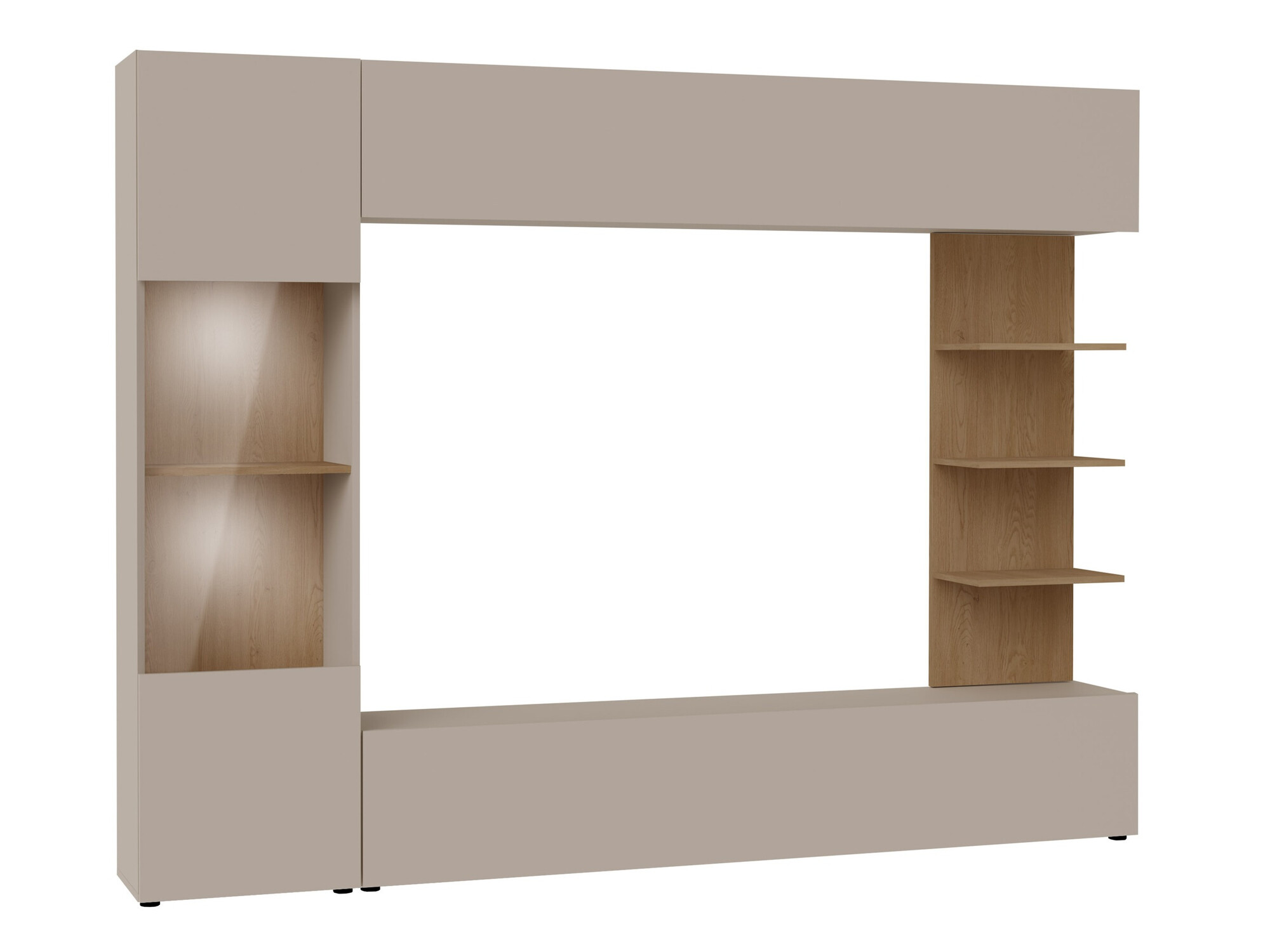 Svetainės komplektas Comfivo Animus (Kašmyras + Ąžuolas)