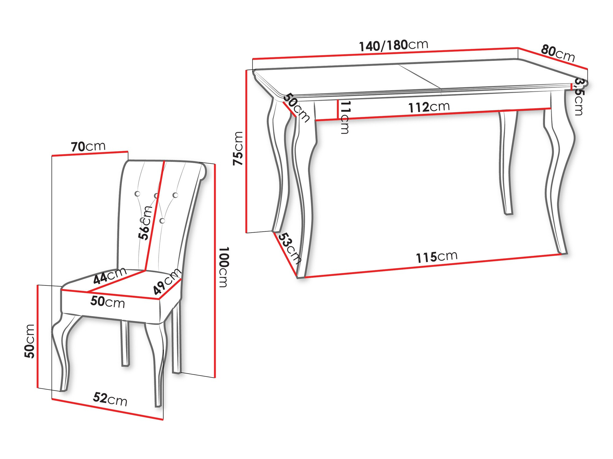Valgomojo komplektas Comfivo 405 (Paros 05)