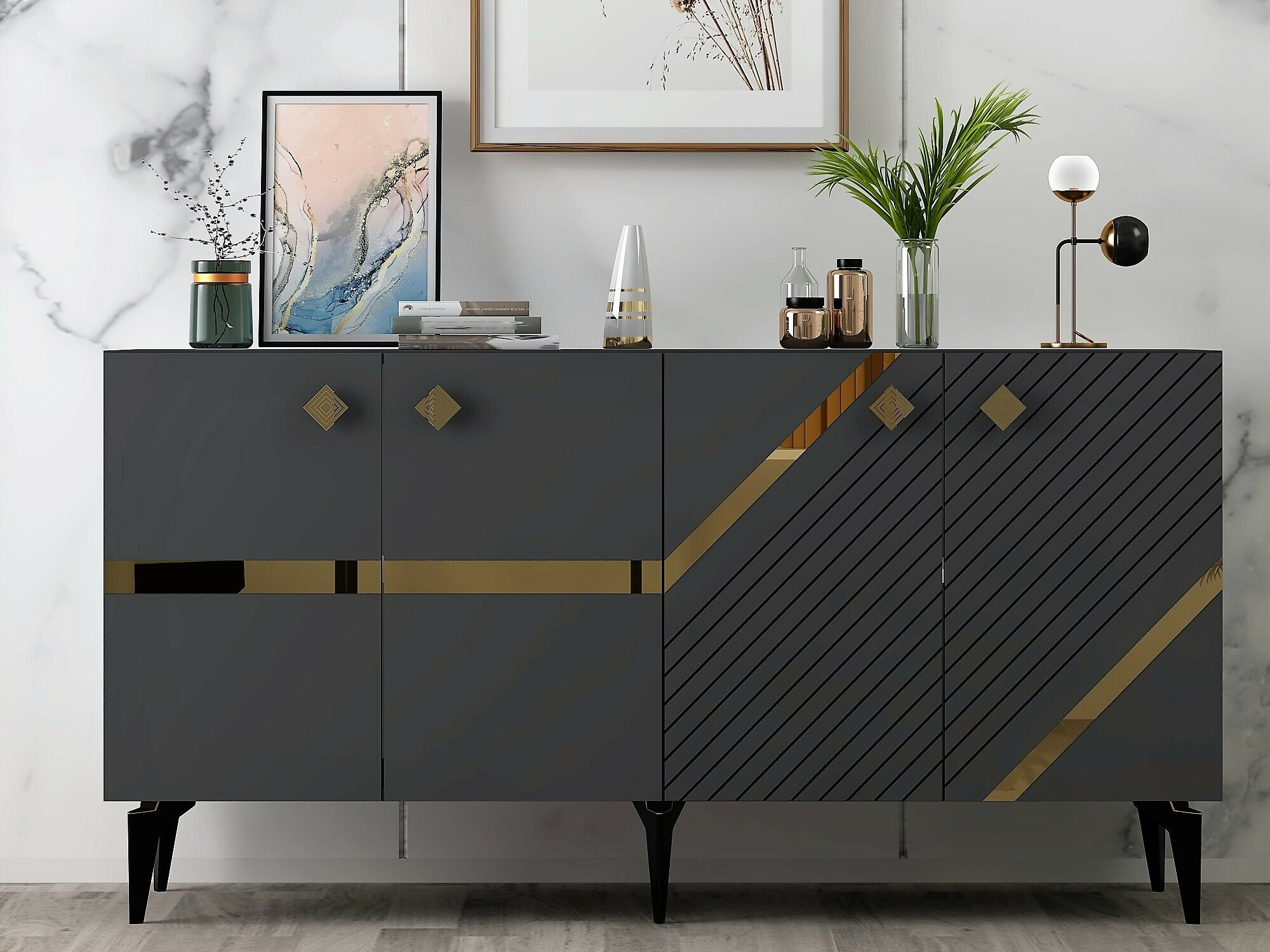 Spintelė Kailua 2265 (Antracitas + Auksinė)