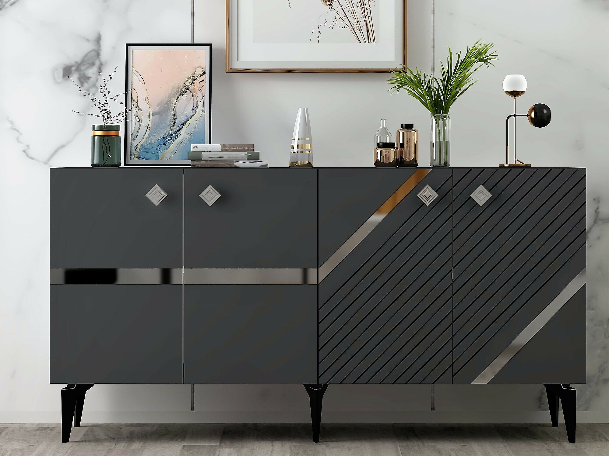 Spintelė Kailua 2265 (Antracitas + Sidabrinė)