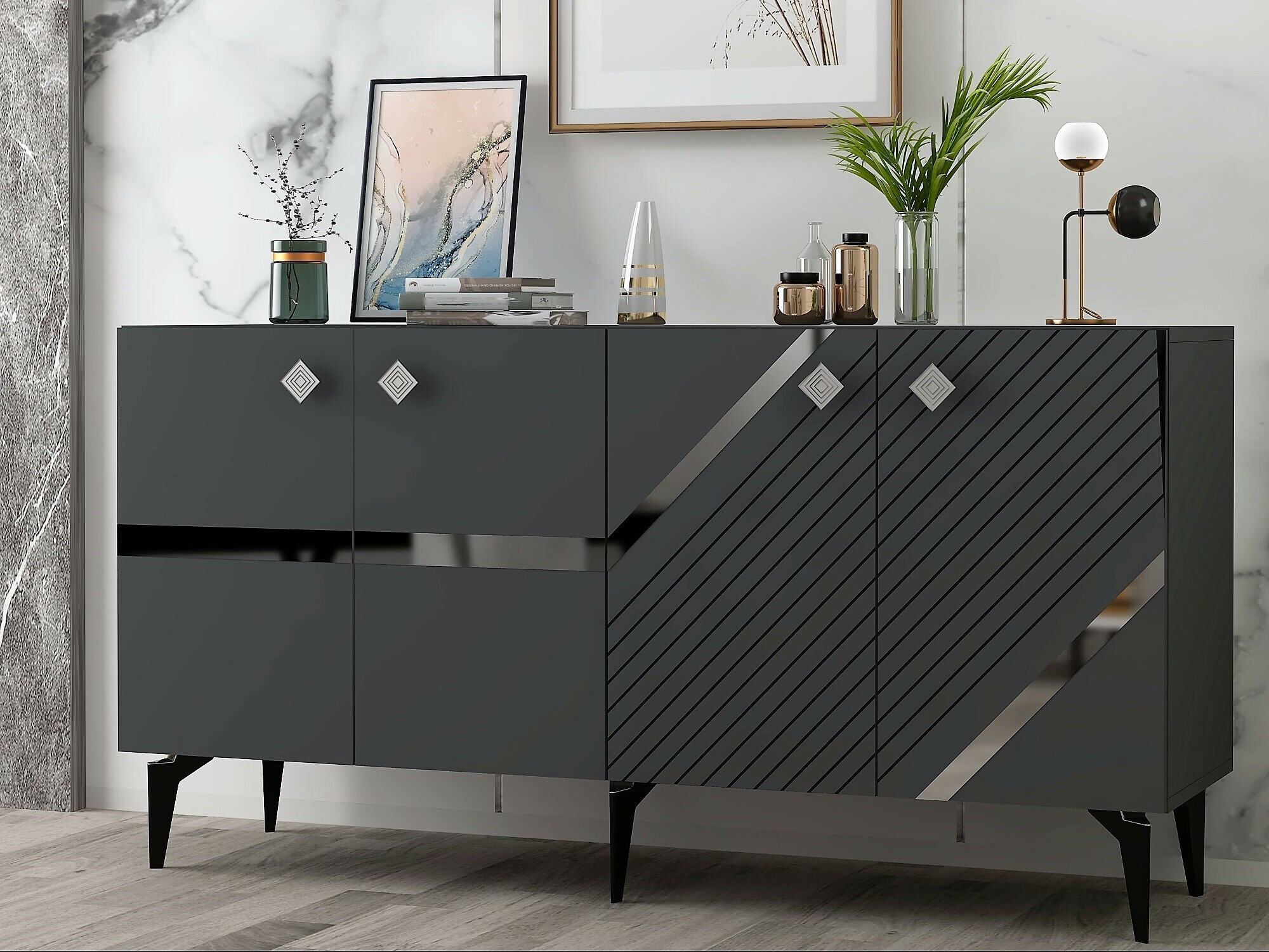 Spintelė Kailua 2265 (Antracitas + Sidabrinė)