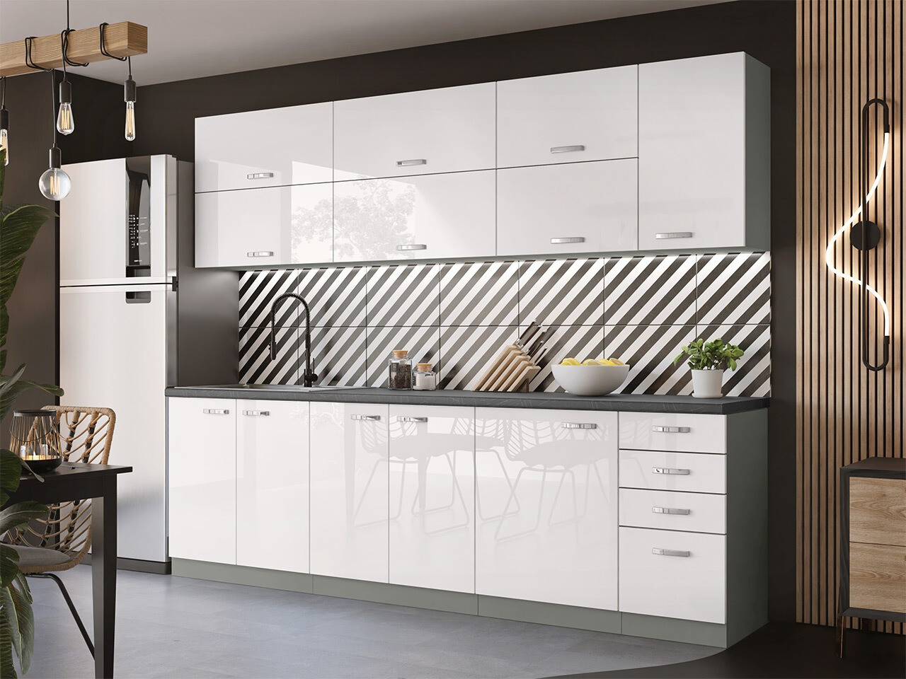 Modulinė spintelė su durelėmis Multi White 117
