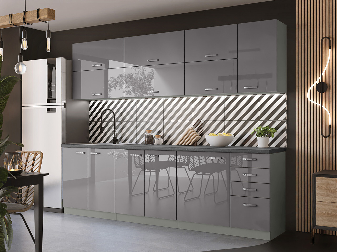 Modulinė spintelė su stalčiais Multi Grey 105