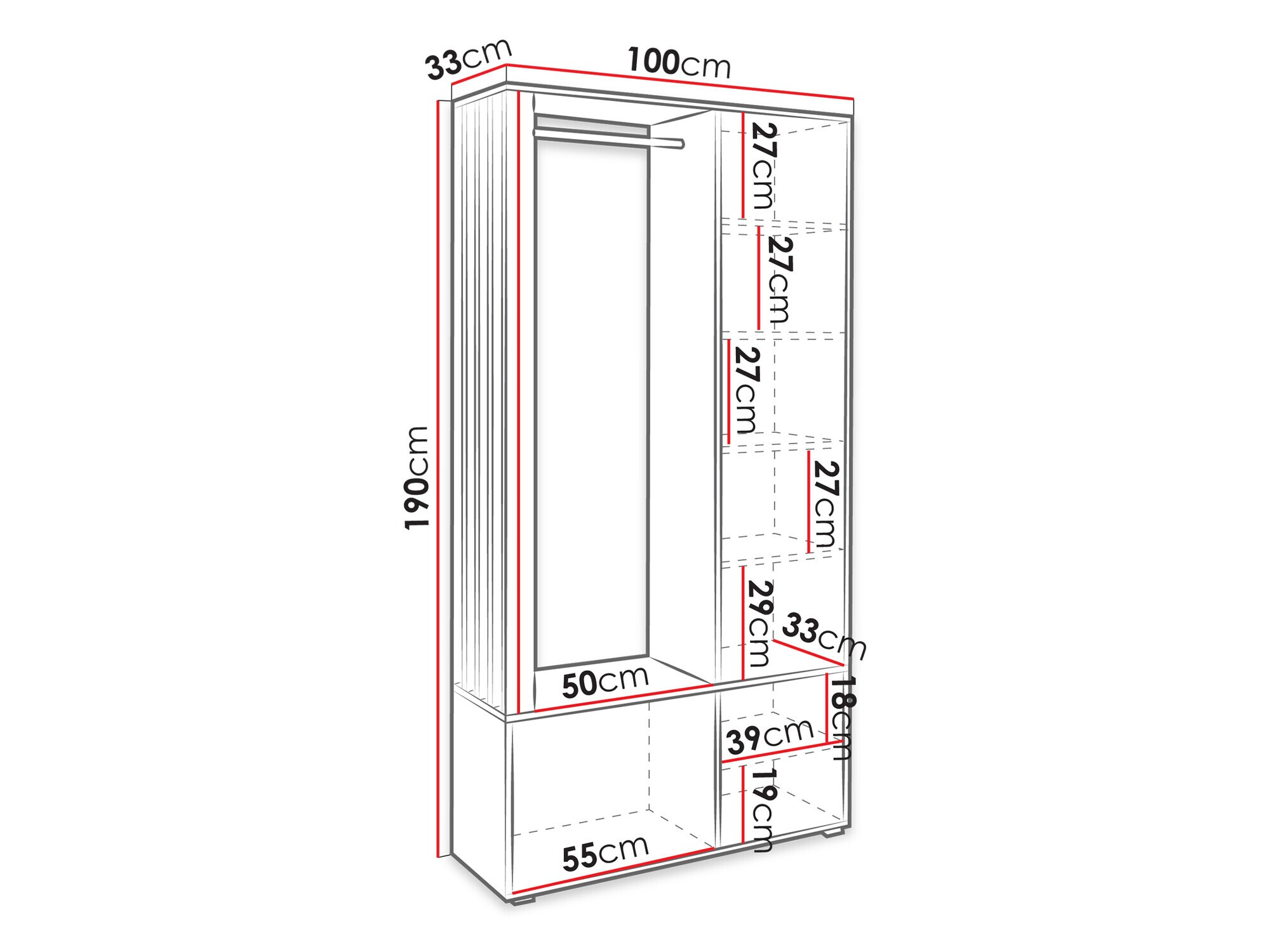 Prieškambario komplektas Vinea (Kašmyras)