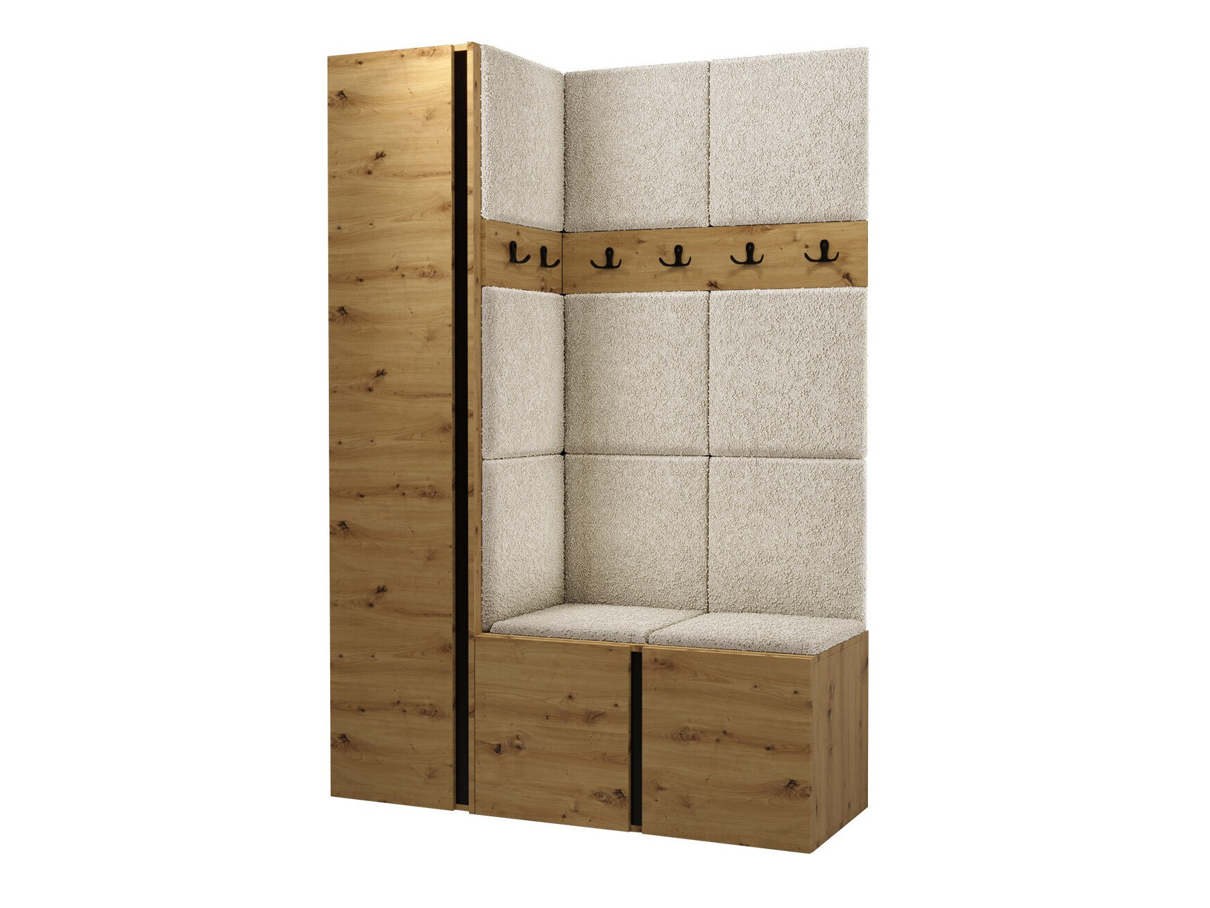 Prieškambario komplektas Pinis IX (Artisan ąžuolas)