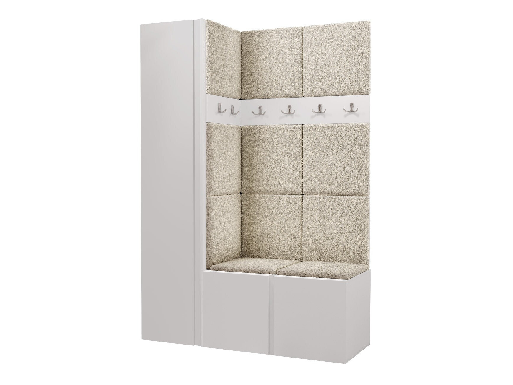 Prieškambario komplektas Pinis IX (Balta)